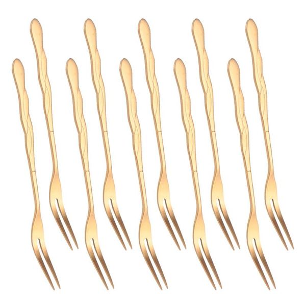 forks 10pcs stainless steel fruit picks two prongs dessert fork salad party supplies for el ktv bar (rose gold)
forks 10pcs stainless steel fruit picks two prongs dessert fork salad party supplies for el ktv bar (rose gold)