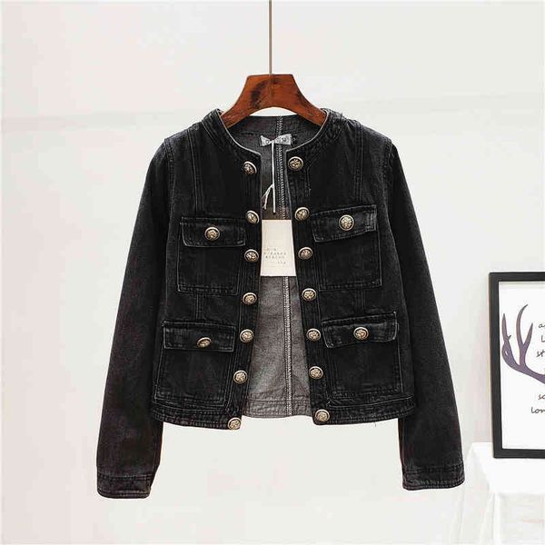 jacket harajuku vintage wash water short denim women 2021 spring autumn big size slim chaquetas mujer jeans jacket coat female, Black;brown
jacket harajuku vintage wash water short denim women 2021 spring autumn big size slim chaquetas mujer jeans jacket coat female, Black;brown