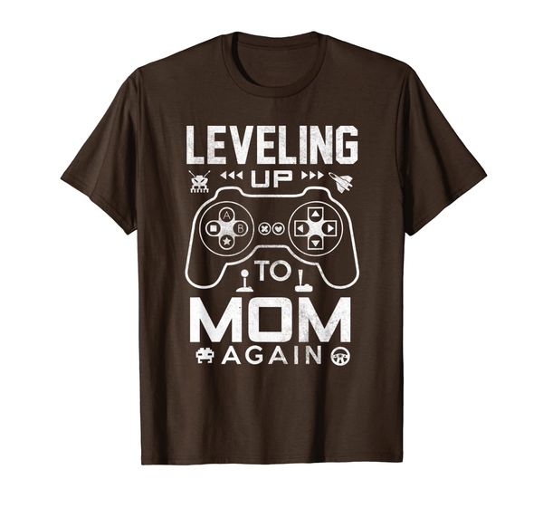 gamer mom shirt leveling up to mom again family gift t-shirt, White;black