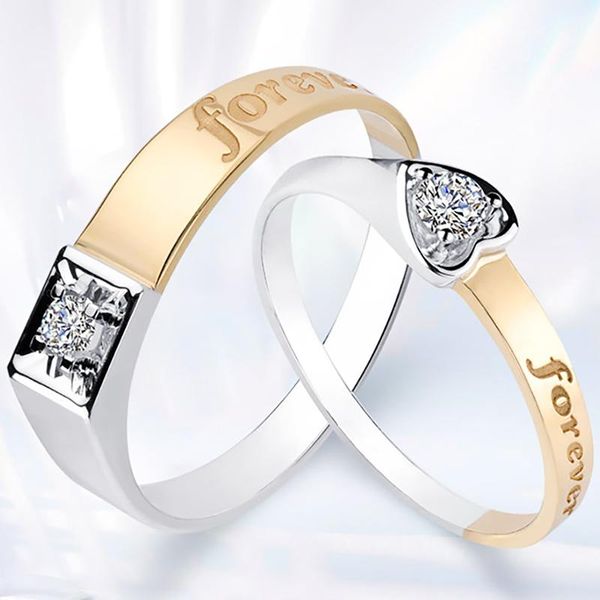 au585 yellow white gold ring lovers wedding anniversary engagement forever heart round moissanite diamond trendy cluster rings, Golden;silver
au585 yellow white gold ring lovers wedding anniversary engagement forever heart round moissanite diamond trendy cluster rings, Golden;silver