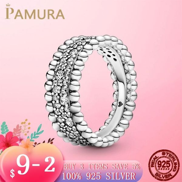 cluster rings luxury 925 sterling silver beaded pave band ring for women original brand wedding jewelry gift, Golden;silver
cluster rings luxury 925 sterling silver beaded pave band ring for women original brand wedding jewelry gift, Golden;silver