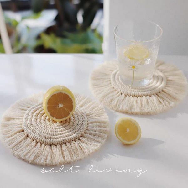 mats & pads home decoration creative cotton braid handmade macrame cup cushion bohemia style round heart-shaped non-slip mat
mats & pads home decoration creative cotton braid handmade macrame cup cushion bohemia style round heart-shaped non-slip mat