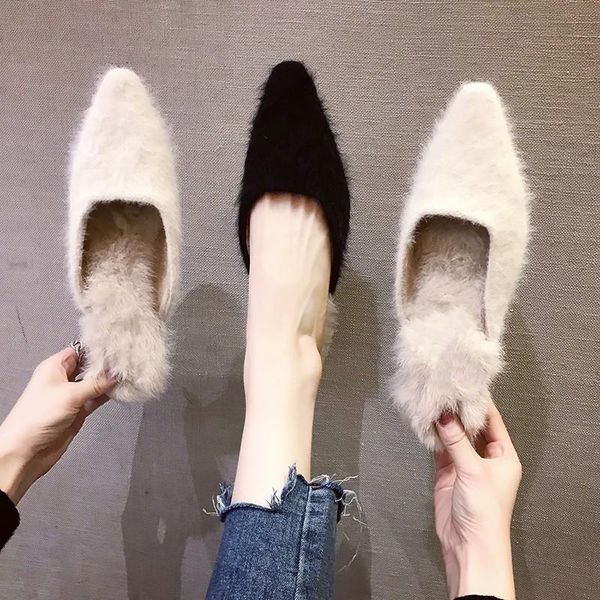 slippers spring autumn women's one foot suede comfortable square heel non-slip skin-friendly shoes u24-65, Black
slippers spring autumn women's one foot suede comfortable square heel non-slip skin-friendly shoes u24-65, Black