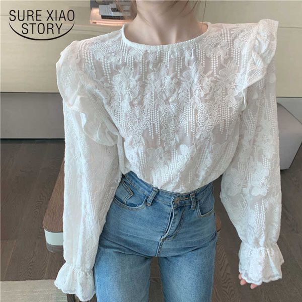 apricot color flare long sleeve lace embroidered women's shirts loose korean style sweet blouse women fashion female 11615 210528, White
apricot color flare long sleeve lace embroidered women's shirts loose korean style sweet blouse women fashion female 11615 210528, White