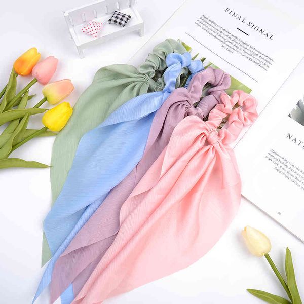 women chiffon long scrunchies ribbon elastic bands rope ring ponytail holder sweet girls fashion accessories for hair, Pink
women chiffon long scrunchies ribbon elastic bands rope ring ponytail holder sweet girls fashion accessories for hair, Pink
