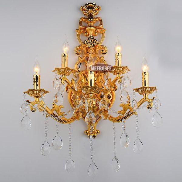 wall lamp gold color crystal sconces light bracket bra lighting 5 lights for bedroom dining room
wall lamp gold color crystal sconces light bracket bra lighting 5 lights for bedroom dining room