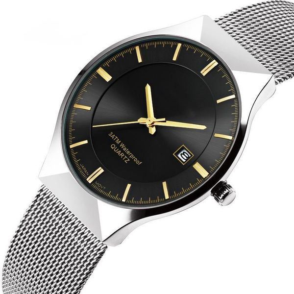 wristwatches watch ultra thin fashion mesh belt men's single calendar, Slivery;brown
wristwatches watch ultra thin fashion mesh belt men's single calendar, Slivery;brown