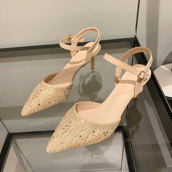 sandals 2021 summer style rhinestone temperament shallow mouth baotou fashion pointed toe stiletto single shoes women, Black
sandals 2021 summer style rhinestone temperament shallow mouth baotou fashion pointed toe stiletto single shoes women, Black