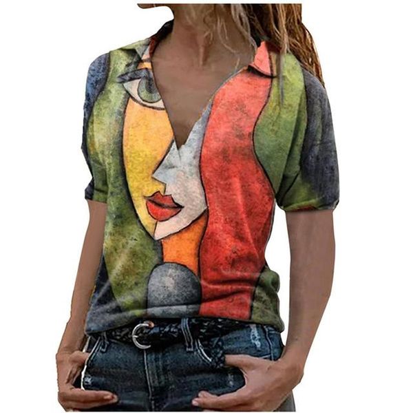 women t-shirt summer printing v neck female short sleeve casual loose fashion large size women's tee shirt, White
women t-shirt summer printing v neck female short sleeve casual loose fashion large size women's tee shirt, White