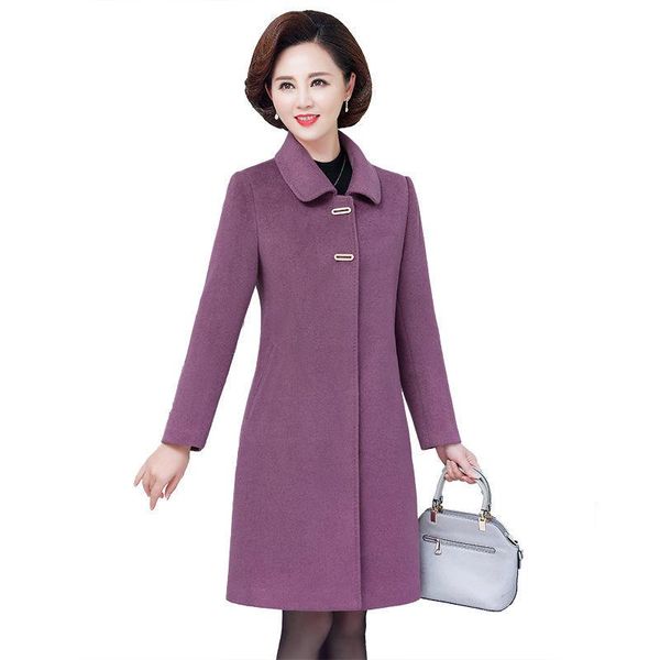 women's wool & blends women woolen coat mid-length female loose large size 5xl windbreaker middle-aged elderly temperament slim outwear, Black
women's wool & blends women woolen coat mid-length female loose large size 5xl windbreaker middle-aged elderly temperament slim outwear, Black