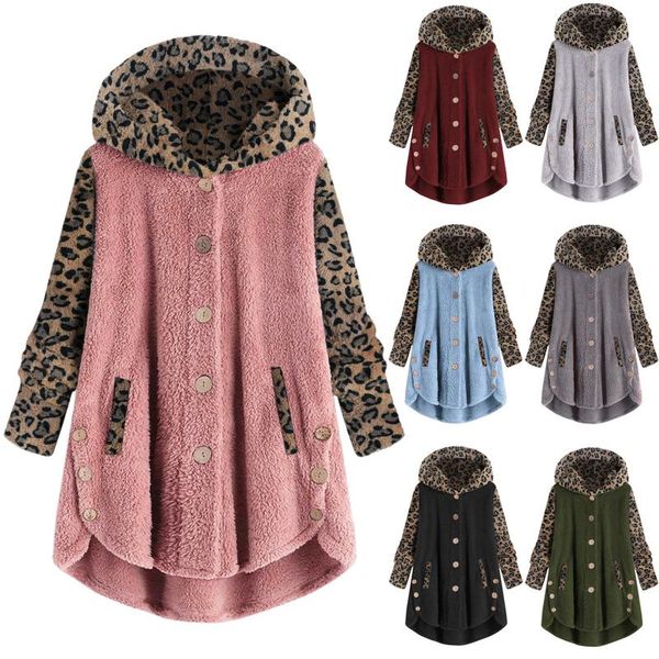 women's hoodies & sweatshirts autumn winter plus size women teddy bear fur fluffy buttoned hoodie fleece plush long sleeve leopard coat, Black
women's hoodies & sweatshirts autumn winter plus size women teddy bear fur fluffy buttoned hoodie fleece plush long sleeve leopard coat, Black