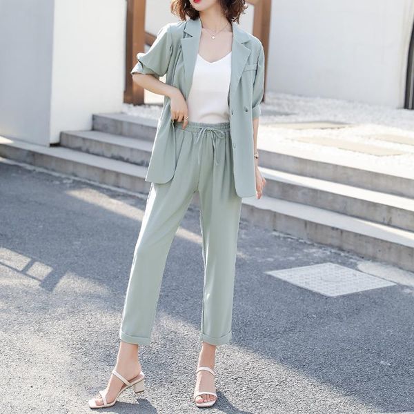 summer vintage fashion 2 piece outfits women single breasted casual blazers high elastic waist pants suit lady sets streetwear women's, White
summer vintage fashion 2 piece outfits women single breasted casual blazers high elastic waist pants suit lady sets streetwear women's, White