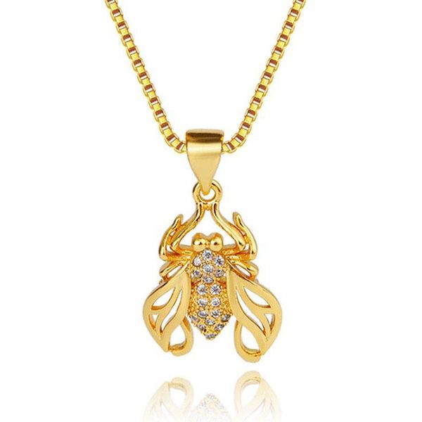 pendant necklaces 2021 fashion gold color cute bees zircon small necklace women personality insects clavicle gift jewelry, Silver
pendant necklaces 2021 fashion gold color cute bees zircon small necklace women personality insects clavicle gift jewelry, Silver