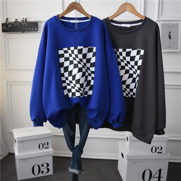 women's hoodies & sweatshirts large size thickening fleece pullover sweatshirt for women winter long sleeve geometric printing oversize, Black
women's hoodies & sweatshirts large size thickening fleece pullover sweatshirt for women winter long sleeve geometric printing oversize, Black