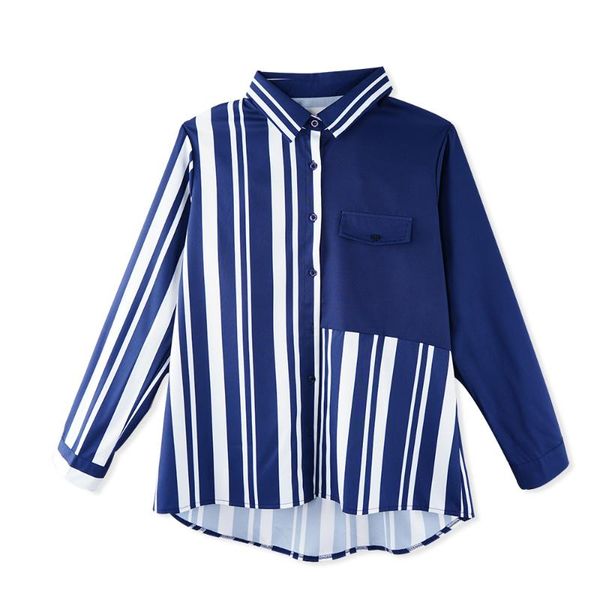 women's blouses & shirts fashion color block stripe ladies slim blouse women shirt long sleeve turn-down collar single breasted and fe, White
women's blouses & shirts fashion color block stripe ladies slim blouse women shirt long sleeve turn-down collar single breasted and fe, White
