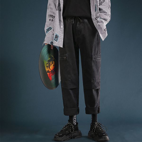 men's jeans straight jeans bf harajuku style harlan cropped pants super autumn winter hip-hop overalls loose harem men 9kf2, Blue
men's jeans straight jeans bf harajuku style harlan cropped pants super autumn winter hip-hop overalls loose harem men 9kf2, Blue