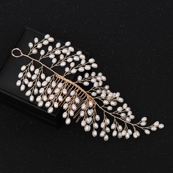 handmade gold long pearl hair combs optimal wedding hair accessories bride headwear party pearl flower tiara hair jewelry giftdio chan conta, Golden;white
handmade gold long pearl hair combs optimal wedding hair accessories bride headwear party pearl flower tiara hair jewelry giftdio chan conta, Golden;white