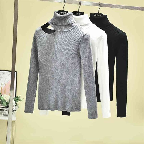 knitted sweater off shoulder pullovers for women long sleeve turtleneck female jumper white clothing vintage jumper 210507
knitted sweater off shoulder pullovers for women long sleeve turtleneck female jumper white clothing vintage jumper 210507