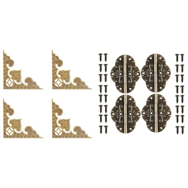 bag parts & accessories antique retro hinges with screws 4 pieces of brass hollow pattern corner, Black
bag parts & accessories antique retro hinges with screws 4 pieces of brass hollow pattern corner, Black