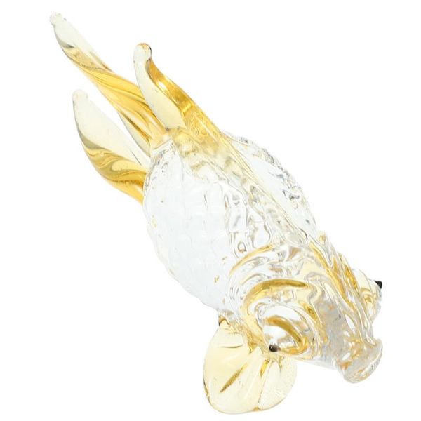 decorations 1pc glass animal figurine vivid fish sculpture pretty home decoration