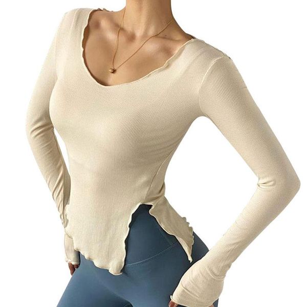 yoga outfit women irregular gym shirts long sleeve sports workout running sportswear quick dry fitness training jogging top
yoga outfit women irregular gym shirts long sleeve sports workout running sportswear quick dry fitness training jogging top