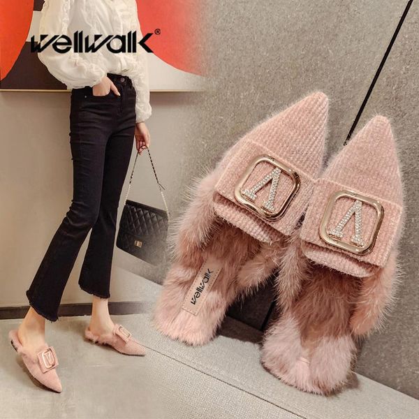 slippers buckle mules shoes women flat furry loafer pointed toe fur slides ladies fashion warm home slip on designer shoe female, Black
slippers buckle mules shoes women flat furry loafer pointed toe fur slides ladies fashion warm home slip on designer shoe female, Black