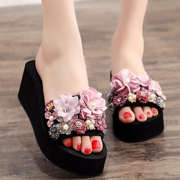 slippers fashion sandals heavy-bottomed flower bow muffins women summer beach shoes flip-flops s151, Black
slippers fashion sandals heavy-bottomed flower bow muffins women summer beach shoes flip-flops s151, Black