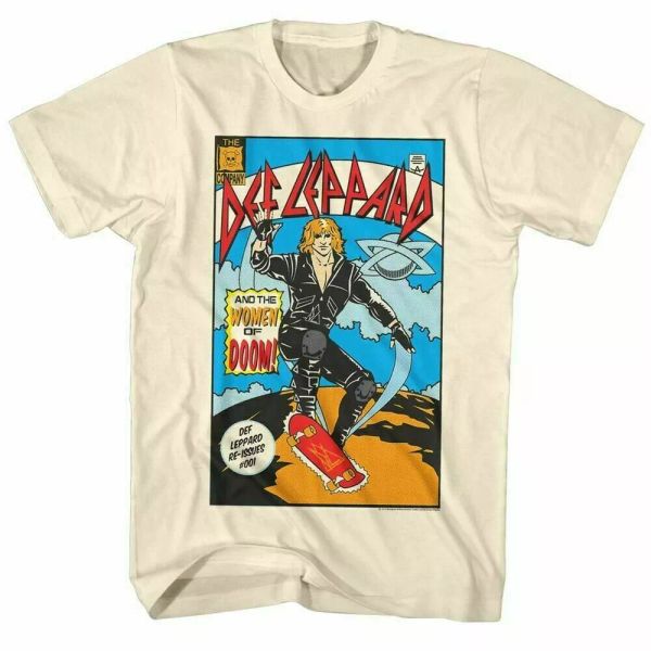 def leppard comic t shirt mens licensed rock band tee retro new vintage white, White;black
def leppard comic t shirt mens licensed rock band tee retro new vintage white, White;black