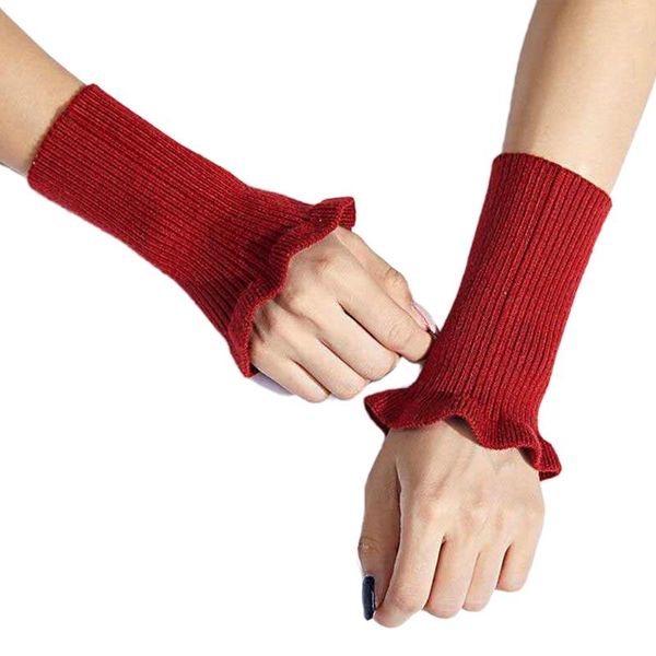 five fingers gloves l93f fingerless arm warmer winter knitted stretch ruffled fake sleeves cuffs, Blue;gray
five fingers gloves l93f fingerless arm warmer winter knitted stretch ruffled fake sleeves cuffs, Blue;gray
