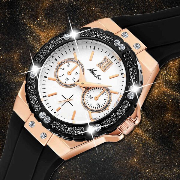 missfox women watches 2020 luxury brand black rubber strap ladies watch bracelet xfcs women's quartz clock new relogio feminino, Slivery;brown
missfox women watches 2020 luxury brand black rubber strap ladies watch bracelet xfcs women's quartz clock new relogio feminino, Slivery;brown