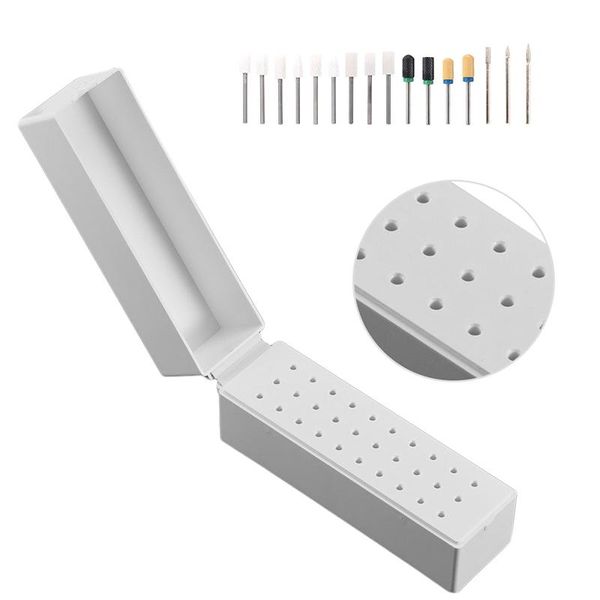 nail art equipment 30 holes drill grinding bit holder box display storage container stand manicure tool rack, Silver
nail art equipment 30 holes drill grinding bit holder box display storage container stand manicure tool rack, Silver