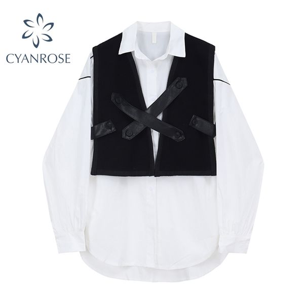 streetwear white cardigan blouses women with black vest spring harajuku oversized fashion long sleeve shirts casual bf 210430
streetwear white cardigan blouses women with black vest spring harajuku oversized fashion long sleeve shirts casual bf 210430