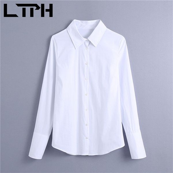 ltph simple minimalist vintage blouses women white shirt long sleeve single breasted chic boyfriend style spring 210423
ltph simple minimalist vintage blouses women white shirt long sleeve single breasted chic boyfriend style spring 210423