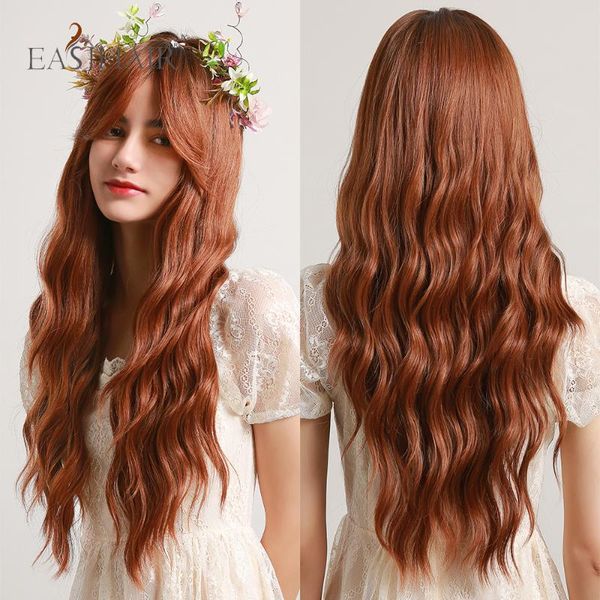 synthetic wigs easihair ombre black red brown amber long water wave wig with bang for women wedding princess hairstyle heat resistant 
synthetic wigs easihair ombre black red brown amber long water wave wig with bang for women wedding princess hairstyle heat resistant