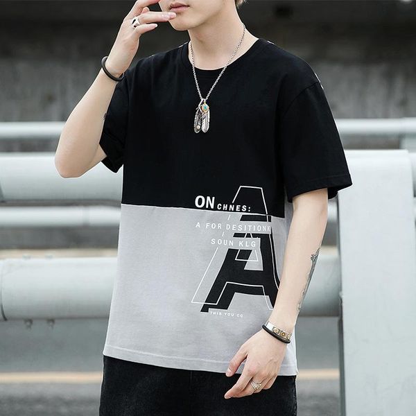 men's casual shirts short sleeve t-shirt half upper garment summer 2021 letter color matching trend white base shirt, White;black
men's casual shirts short sleeve t-shirt half upper garment summer 2021 letter color matching trend white base shirt, White;black