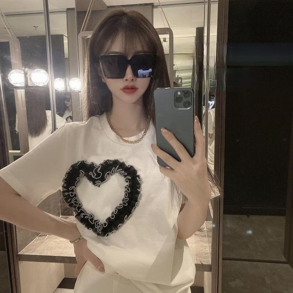 women's t-shirt neploe women clothing lace heart patchwork short sleeve t shirts korean chic o neck casual tees summer loose white fem
women's t-shirt neploe women clothing lace heart patchwork short sleeve t shirts korean chic o neck casual tees summer loose white fem