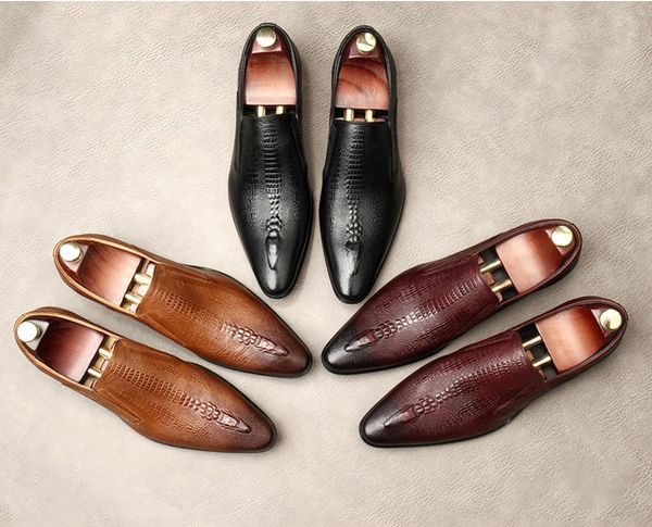 Dress Shoes For Men Summer Wedding Genuine Leather Pointed Toe Slip On Formal Business Shoe Black Red Wine Oxford Shoe Lofers
Dress Shoes For Men Summer Wedding Genuine Leather Pointed Toe Slip On Formal Business Shoe Black Red Wine Oxford Shoe Lofers