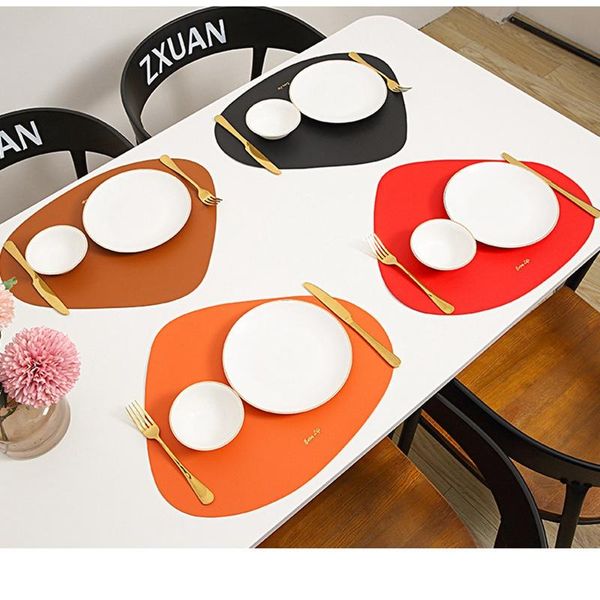 kitchen accessorie tableware pad set nordic luxury oval leather placemat home waterproof oil proof heat insulation table cup mat mats & pads
kitchen accessorie tableware pad set nordic luxury oval leather placemat home waterproof oil proof heat insulation table cup mat mats & pads