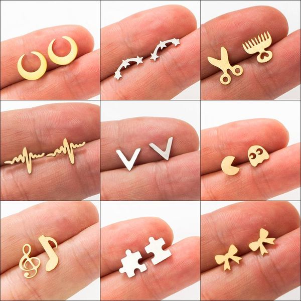 chevron moon star music stud earring bowknot scissor minimalist geomeric earrings for women stainless steel gold jewelry, Golden;silver
chevron moon star music stud earring bowknot scissor minimalist geomeric earrings for women stainless steel gold jewelry, Golden;silver