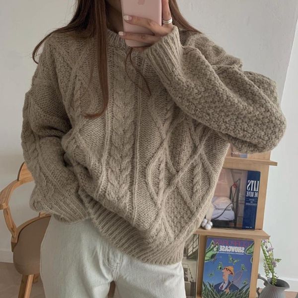 women's sweaters wavsiyier korean spring winter 2021 pullover woman vintage cute knitted jumper oversized elegant thick loose sweater w, White;black
women's sweaters wavsiyier korean spring winter 2021 pullover woman vintage cute knitted jumper oversized elegant thick loose sweater w, White;black