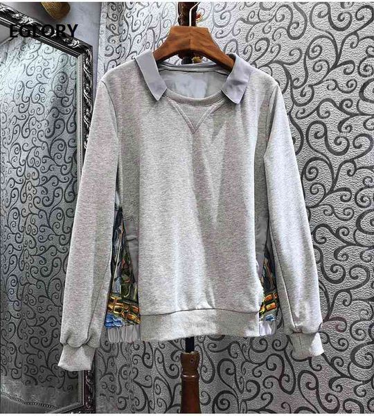 sweaters sweatshirt spring pullovers women turn-down collar vintage embroidery patchwork long sleevve casual coat, White;black
sweaters sweatshirt spring pullovers women turn-down collar vintage embroidery patchwork long sleevve casual coat, White;black