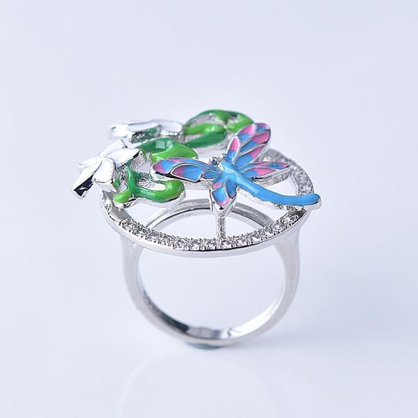 cluster rings hollow out for women enamel dragonfly/flowers silver classic white zircon gift jewelry femme, Golden;silver
cluster rings hollow out for women enamel dragonfly/flowers silver classic white zircon gift jewelry femme, Golden;silver