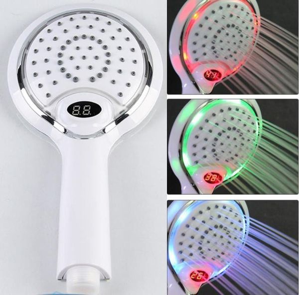 bathroom shower heads automatic led light head 3 color handheld digital temperature display spray water saving
bathroom shower heads automatic led light head 3 color handheld digital temperature display spray water saving