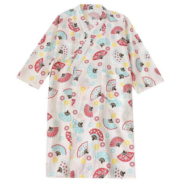 women's sleepwear spring and summer new women gauze cotton robes thin kimono fan printed cardigan ladies comfort loose homewear x7, Black;red
women's sleepwear spring and summer new women gauze cotton robes thin kimono fan printed cardigan ladies comfort loose homewear x7, Black;red