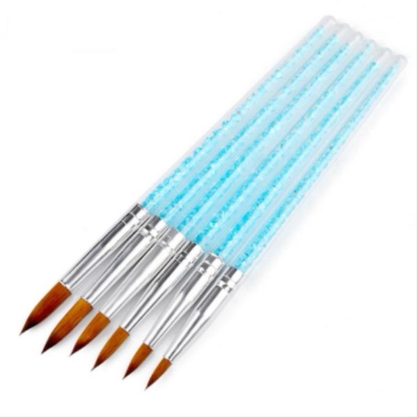 nail brushes 6pcs crystal acrylic art brush uv gel carving pen liquid powder diy drawing metal round handle tool arrival, Yellow
nail brushes 6pcs crystal acrylic art brush uv gel carving pen liquid powder diy drawing metal round handle tool arrival, Yellow