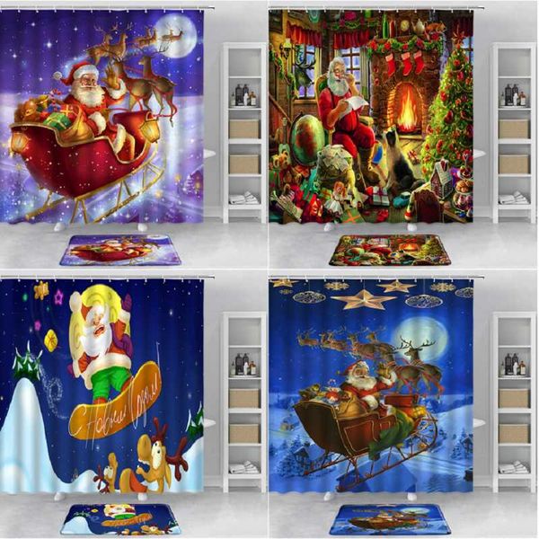 shower curtains 2pcs vintage oil painting christmas santa claus xmas tree fireplace year decor bathroom curtain and bath mat
shower curtains 2pcs vintage oil painting christmas santa claus xmas tree fireplace year decor bathroom curtain and bath mat