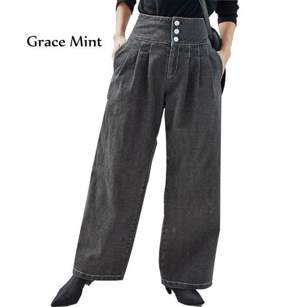 high waist jeans women fashion denim pants autumn winter loose pleated wide leg women's, Blue
high waist jeans women fashion denim pants autumn winter loose pleated wide leg women's, Blue