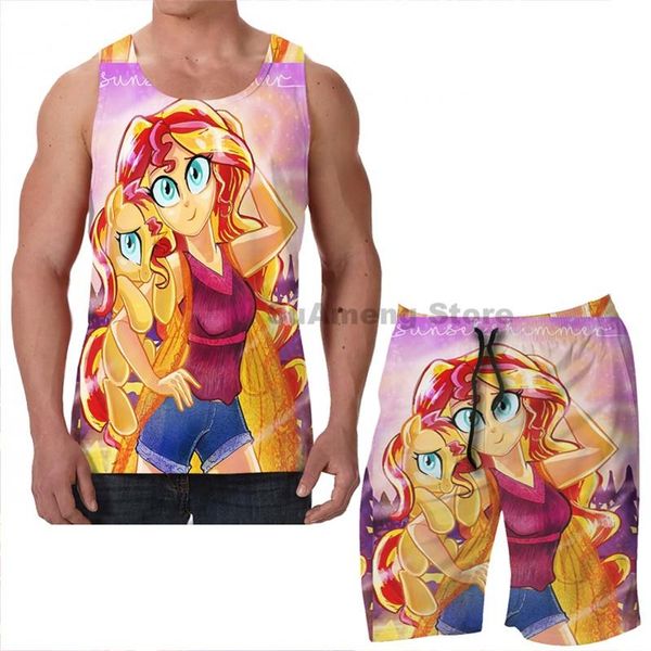 men's tracksuits summer funny print men tank women sunset shimmer beach shorts sets fitness vest, Gray
men's tracksuits summer funny print men tank women sunset shimmer beach shorts sets fitness vest, Gray