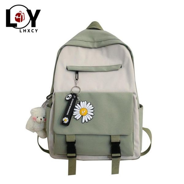 backpack bear daisy decoration splicing canvas women school for teenage girls high capacity designer bag korean version
backpack bear daisy decoration splicing canvas women school for teenage girls high capacity designer bag korean version