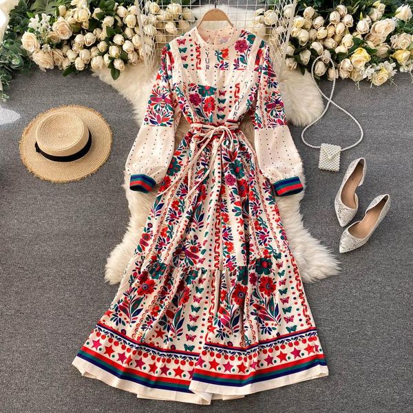 casual dresses spring vintage vacation dress women turn-down long sleeve bow sashes a line korean print midi pleated, Black;gray
casual dresses spring vintage vacation dress women turn-down long sleeve bow sashes a line korean print midi pleated, Black;gray